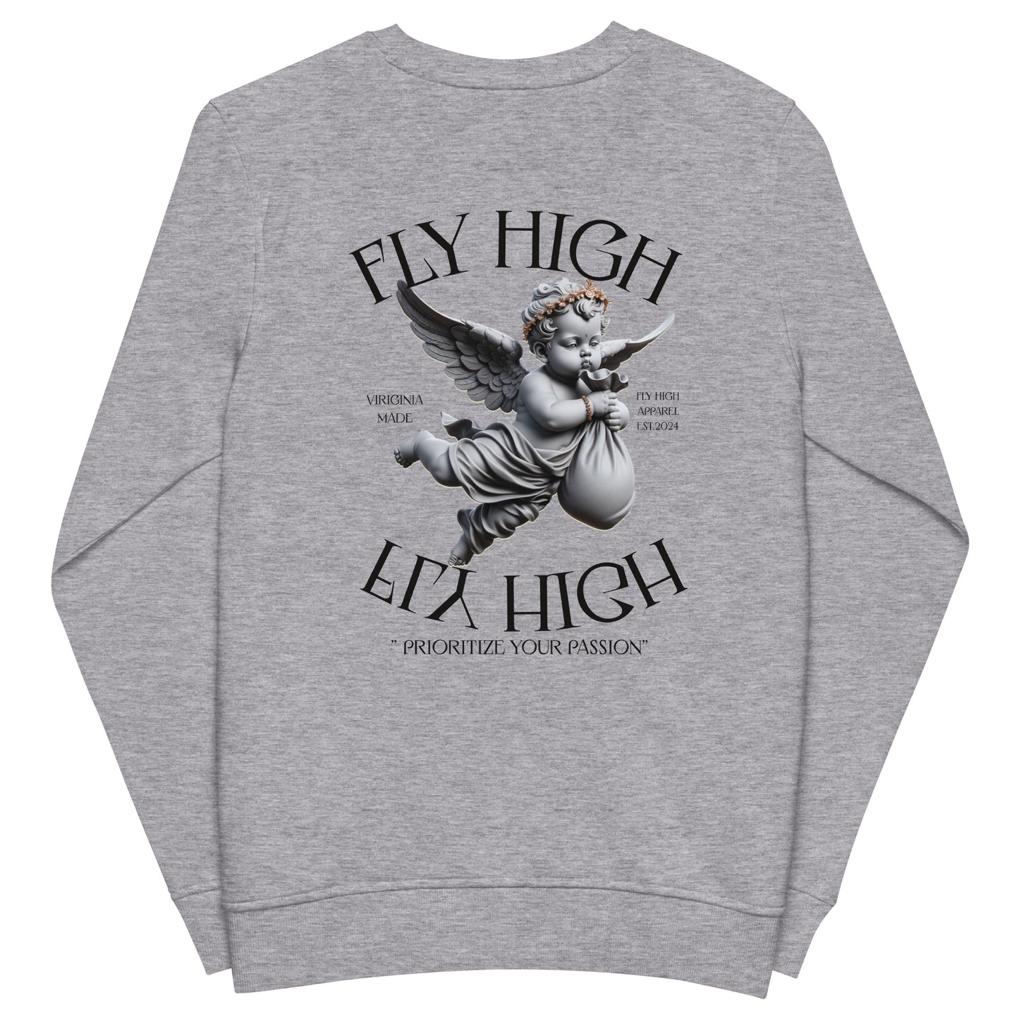 Fly High Unisex organic sweatshirt