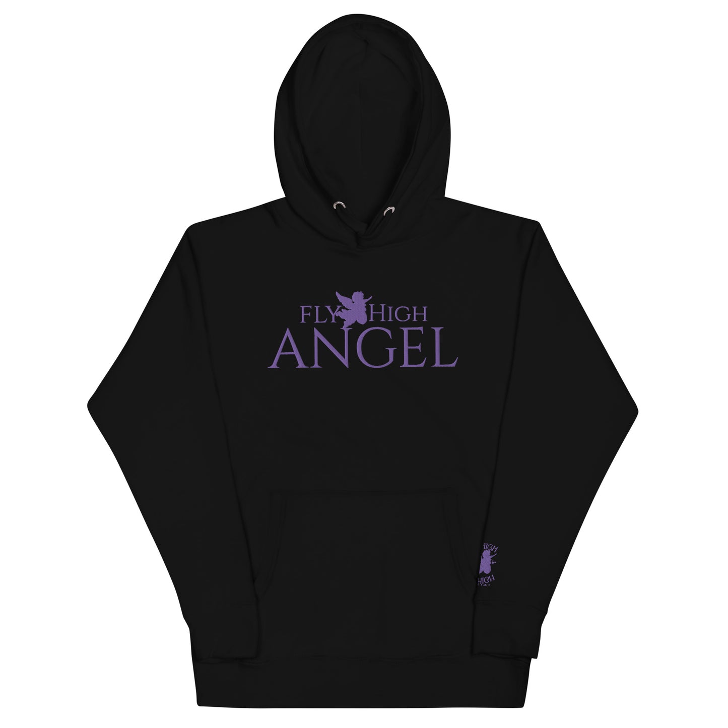 Embroidered Fly High Angel Unisex Hoodie