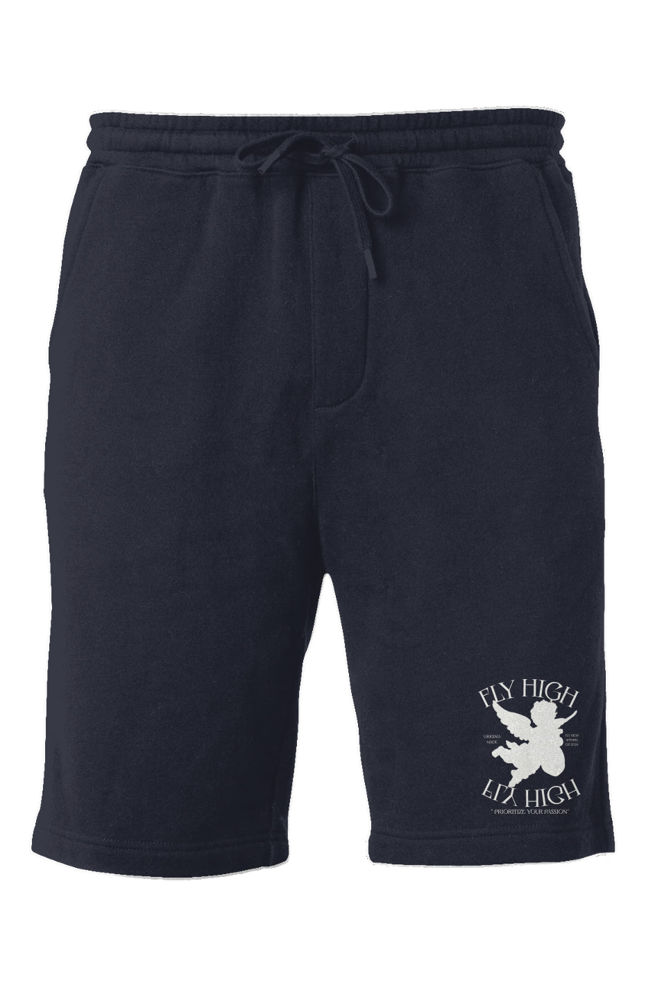 Embroidered Fly High Midweight Fleece Shorts