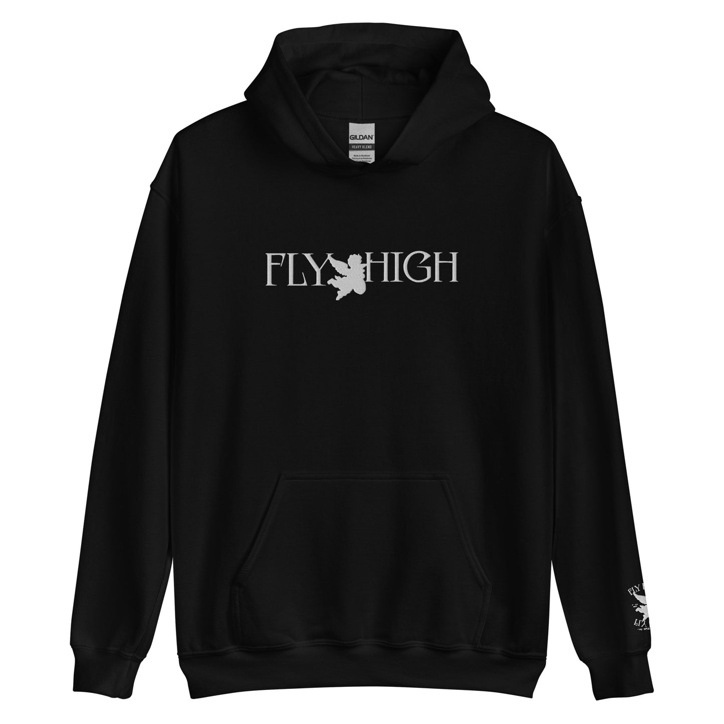 Embroidered Fly High Unisex Hoodie