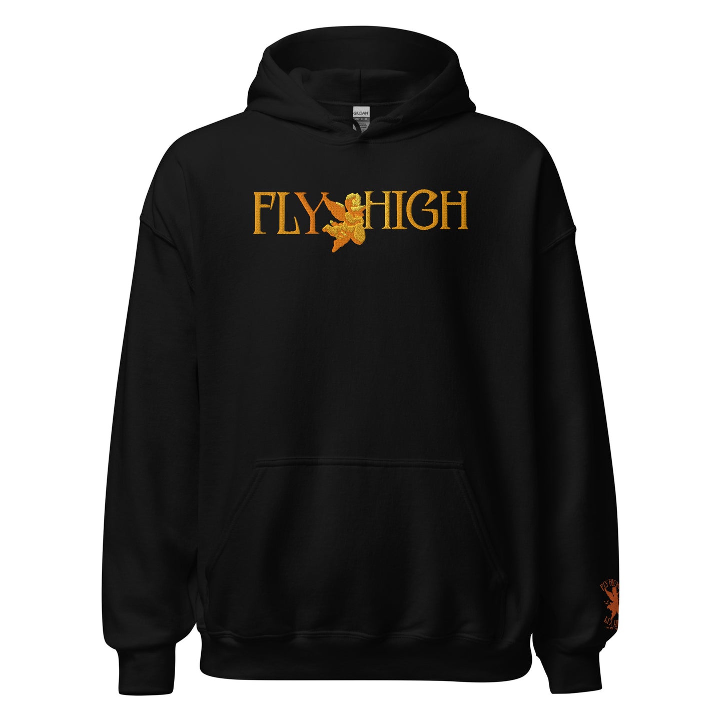 Embroidered Fly High Unisex Hoodie