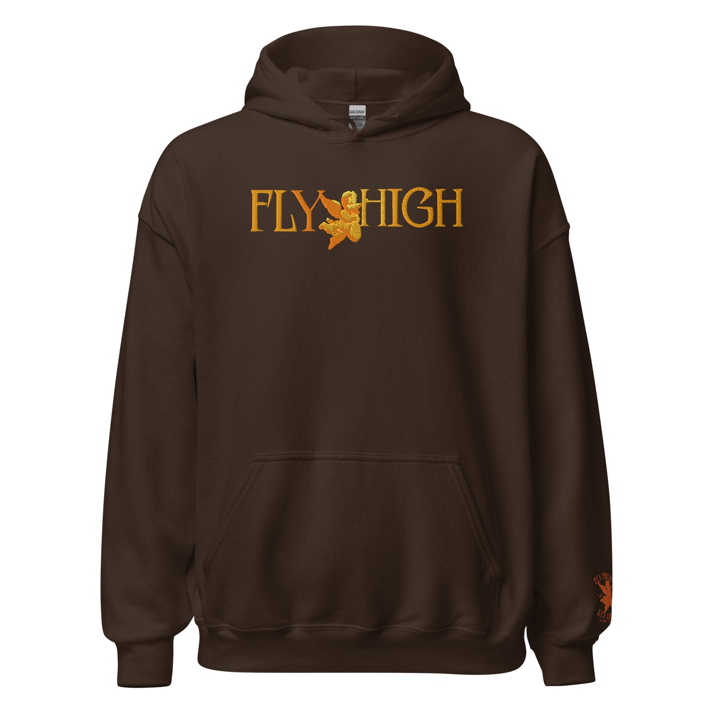 Embroidered Fly High Unisex Hoodie