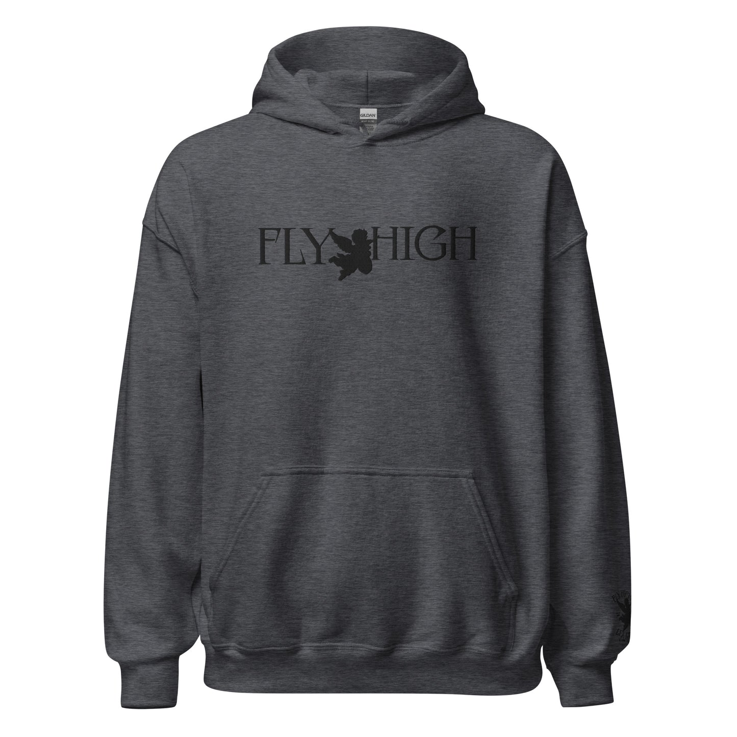 Embroidered Fly High Unisex Hoodie