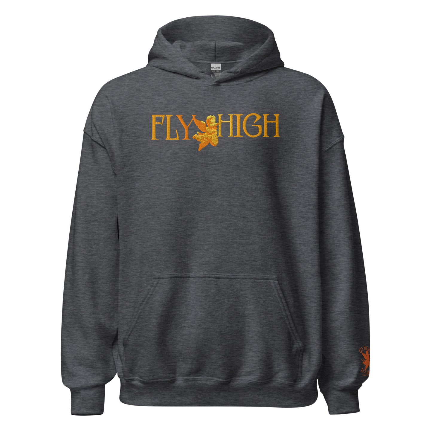 Embroidered Fly High Unisex Hoodie