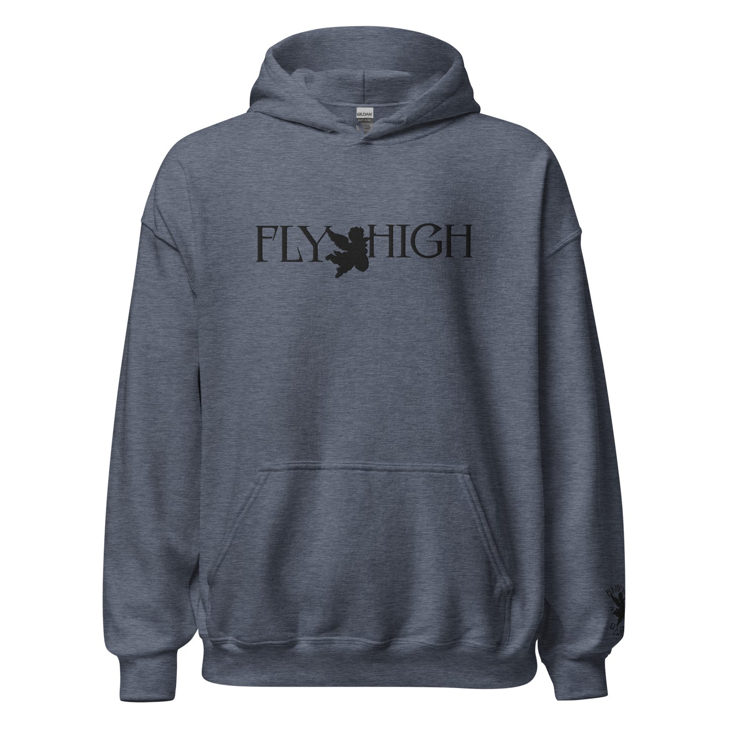 Embroidered Fly High Unisex Hoodie