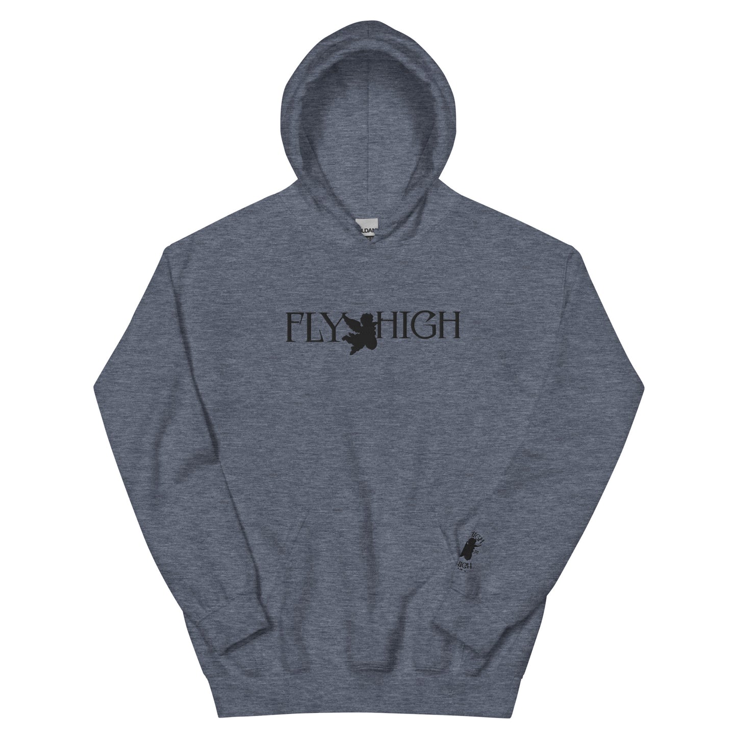 Embroidered Fly High Unisex Hoodie