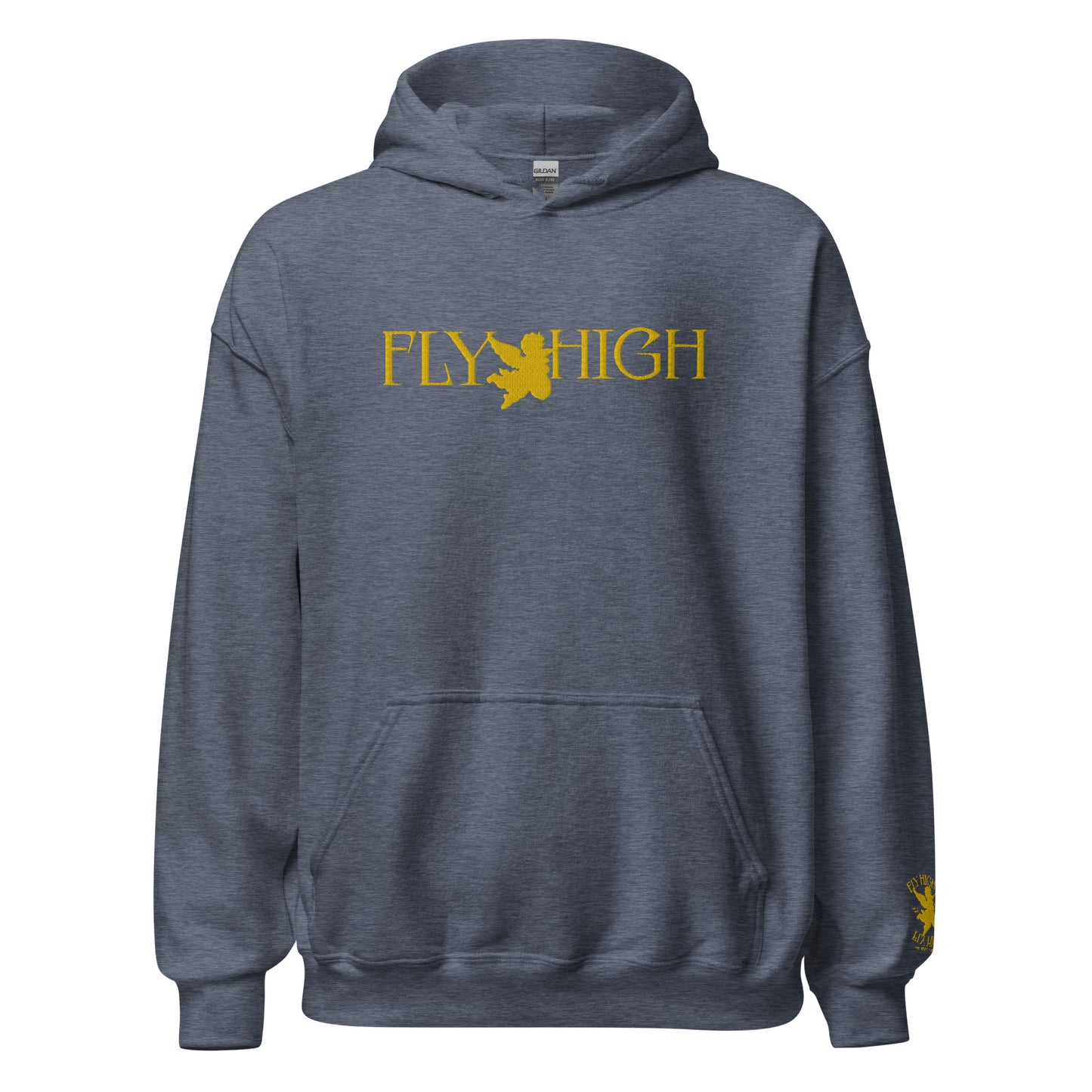 Embroidered Fly High Unisex Hoodie