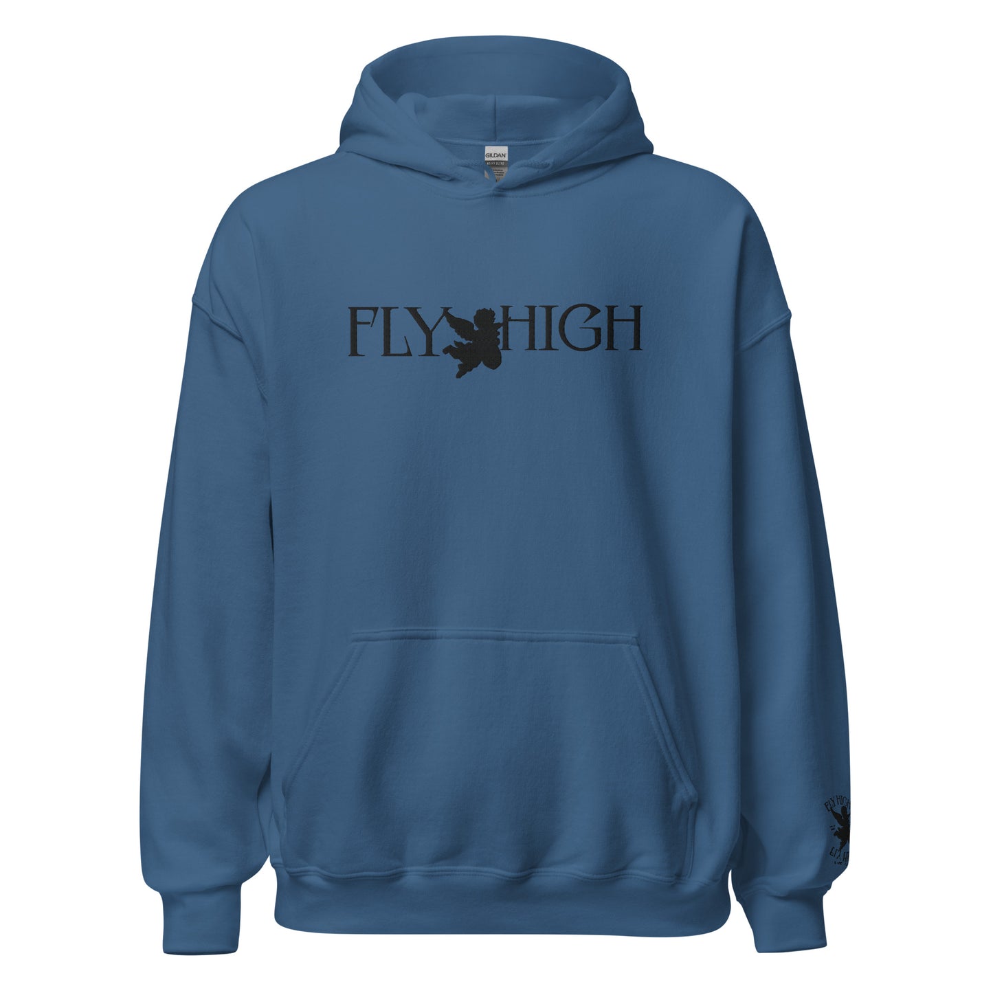 Embroidered Fly High Unisex Hoodie