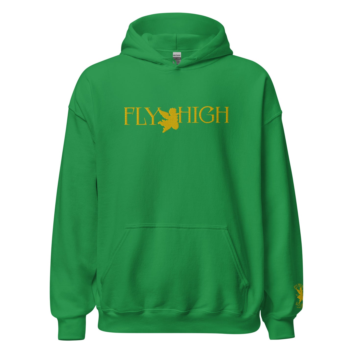 Embroidered Fly High Unisex Hoodie