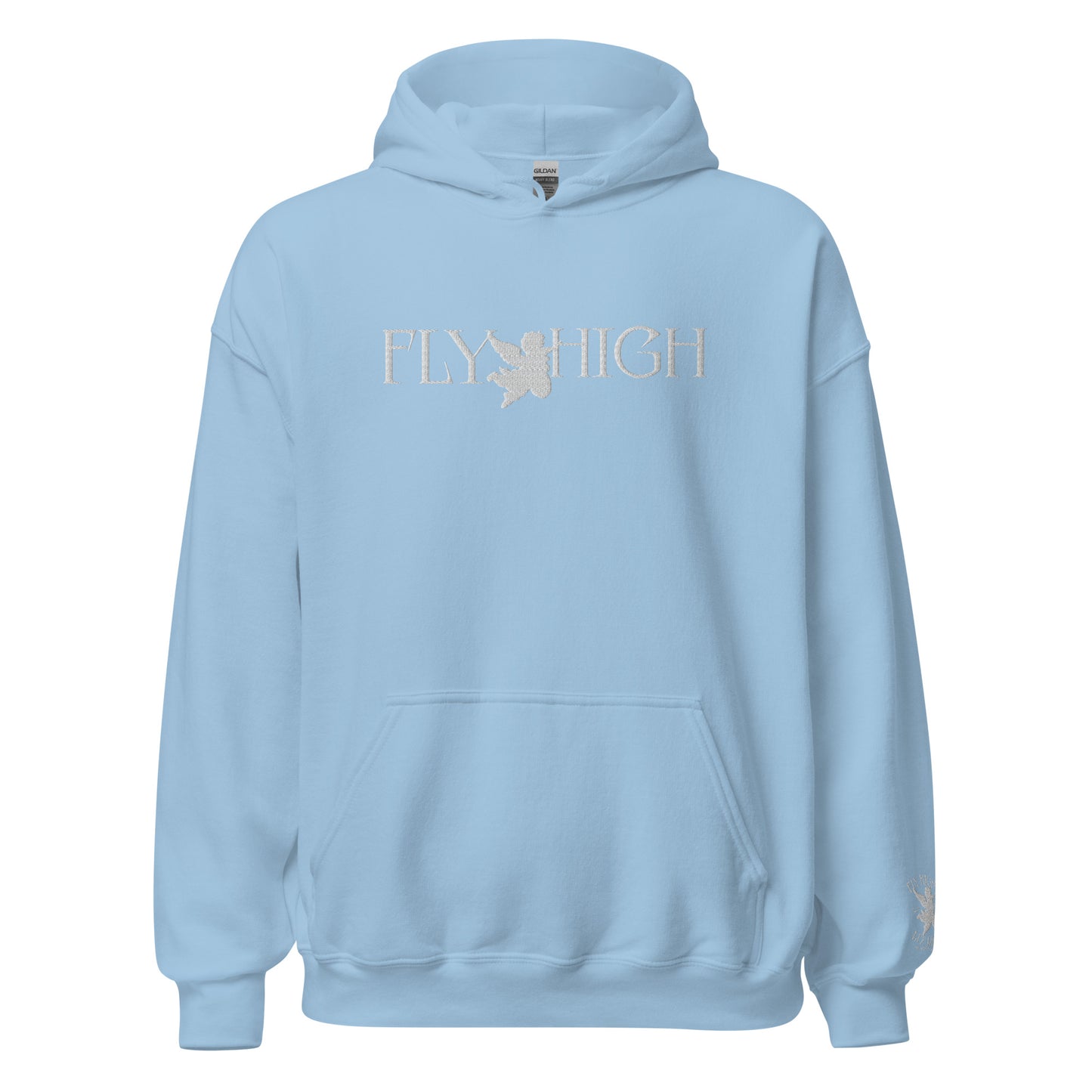 Embroidered Fly High Unisex Hoodie