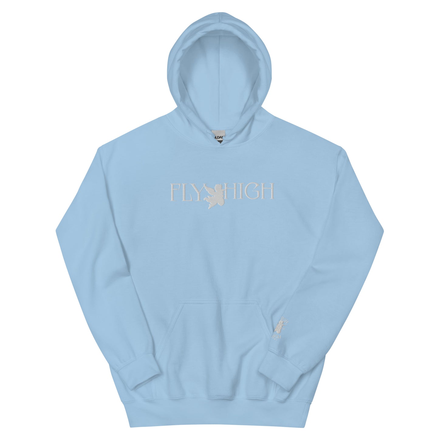 Embroidered Fly High Unisex Hoodie