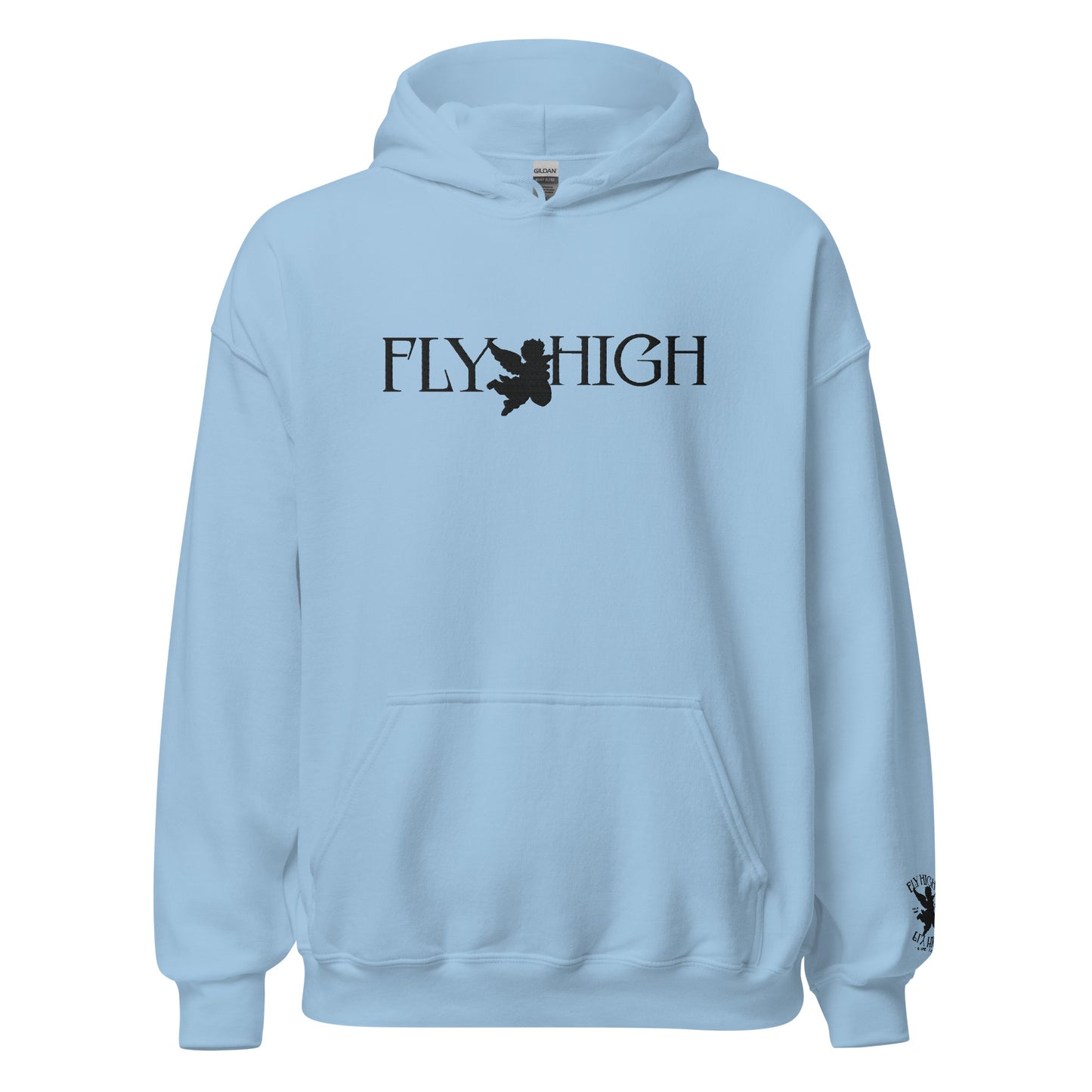 Embroidered Fly High Unisex Hoodie