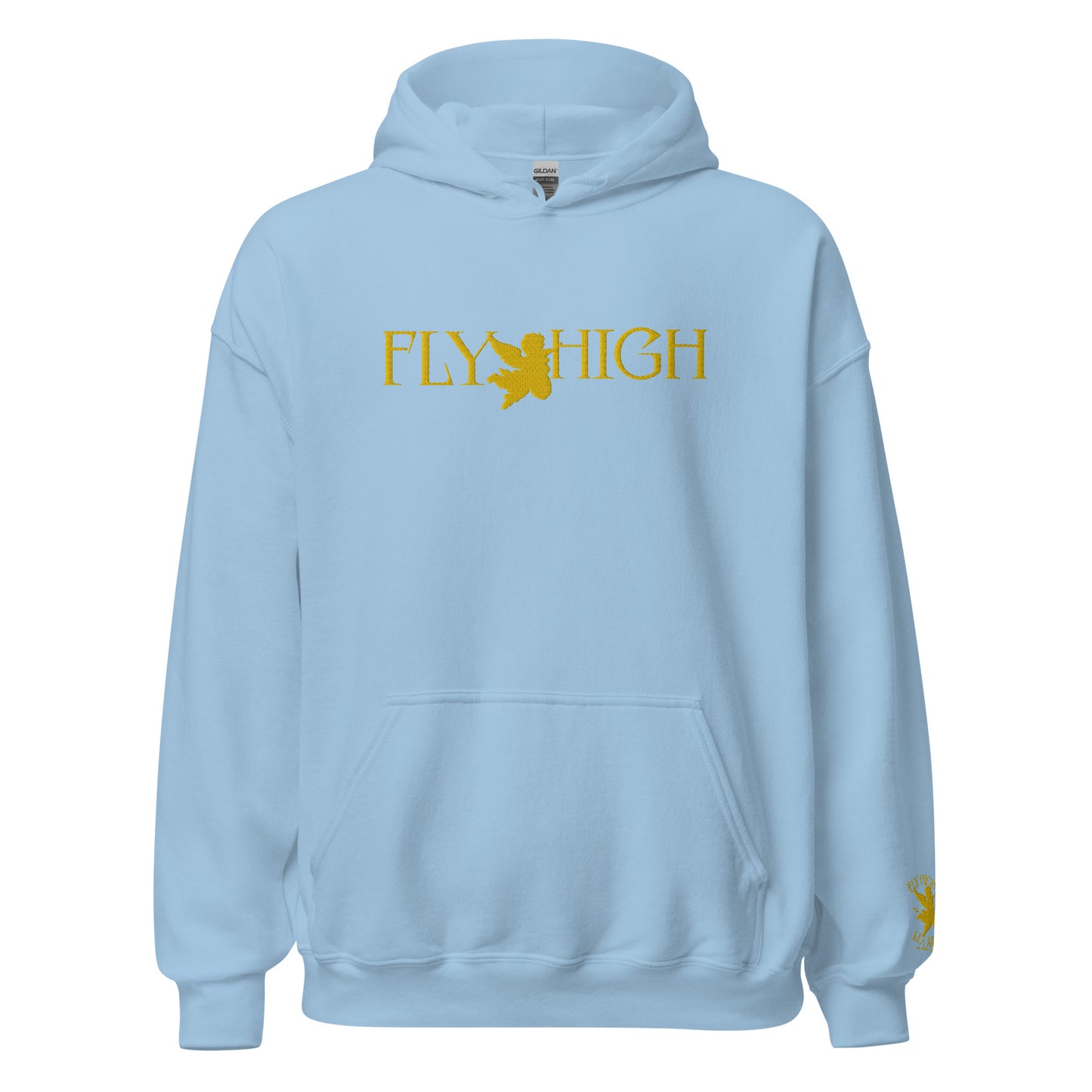 Embroidered Fly High Unisex Hoodie