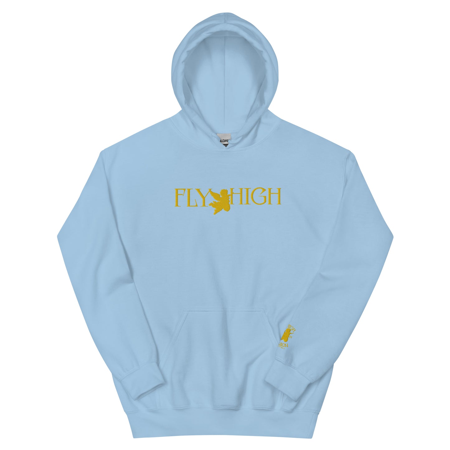 Embroidered Fly High Unisex Hoodie