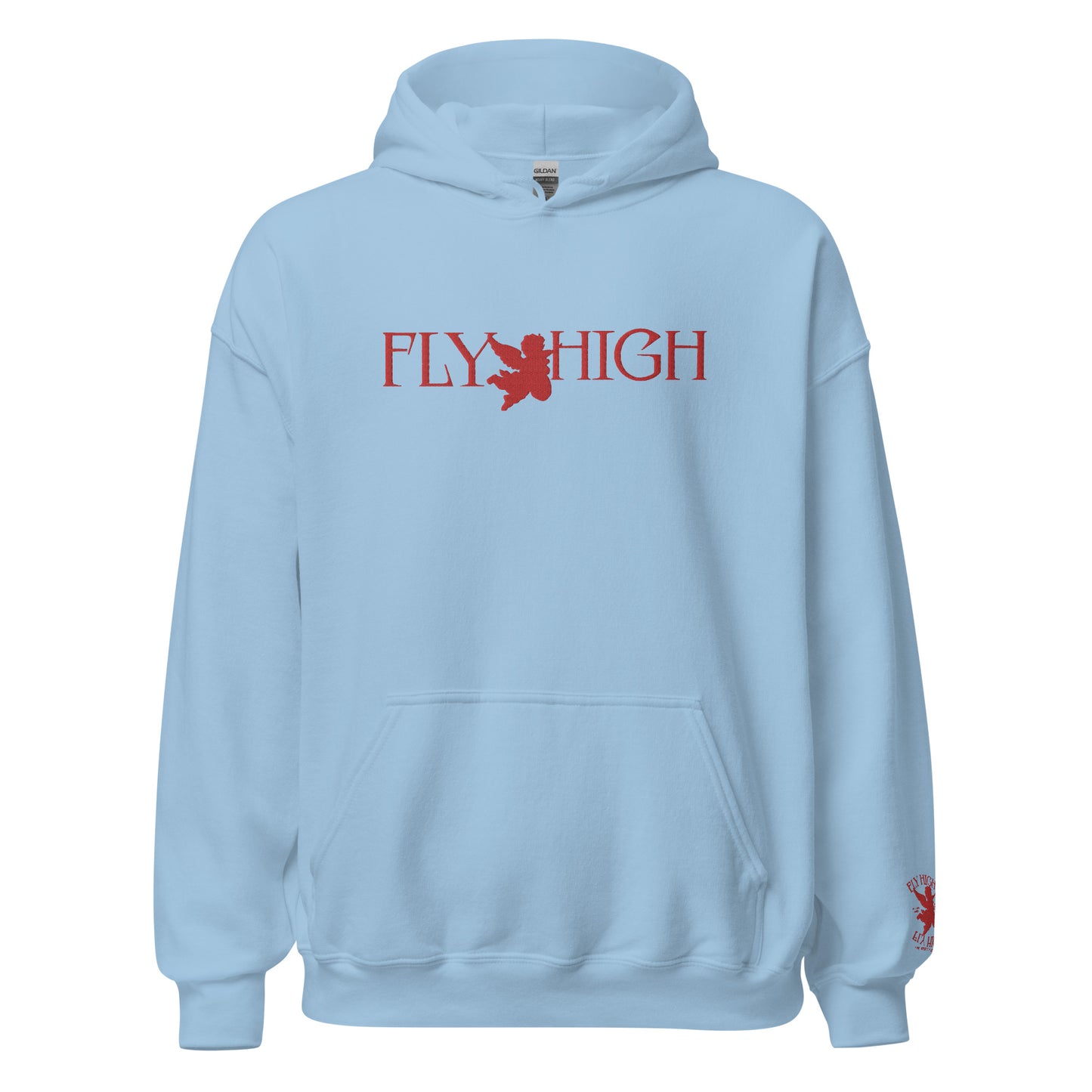 Embroidered Fly High Unisex Hoodie