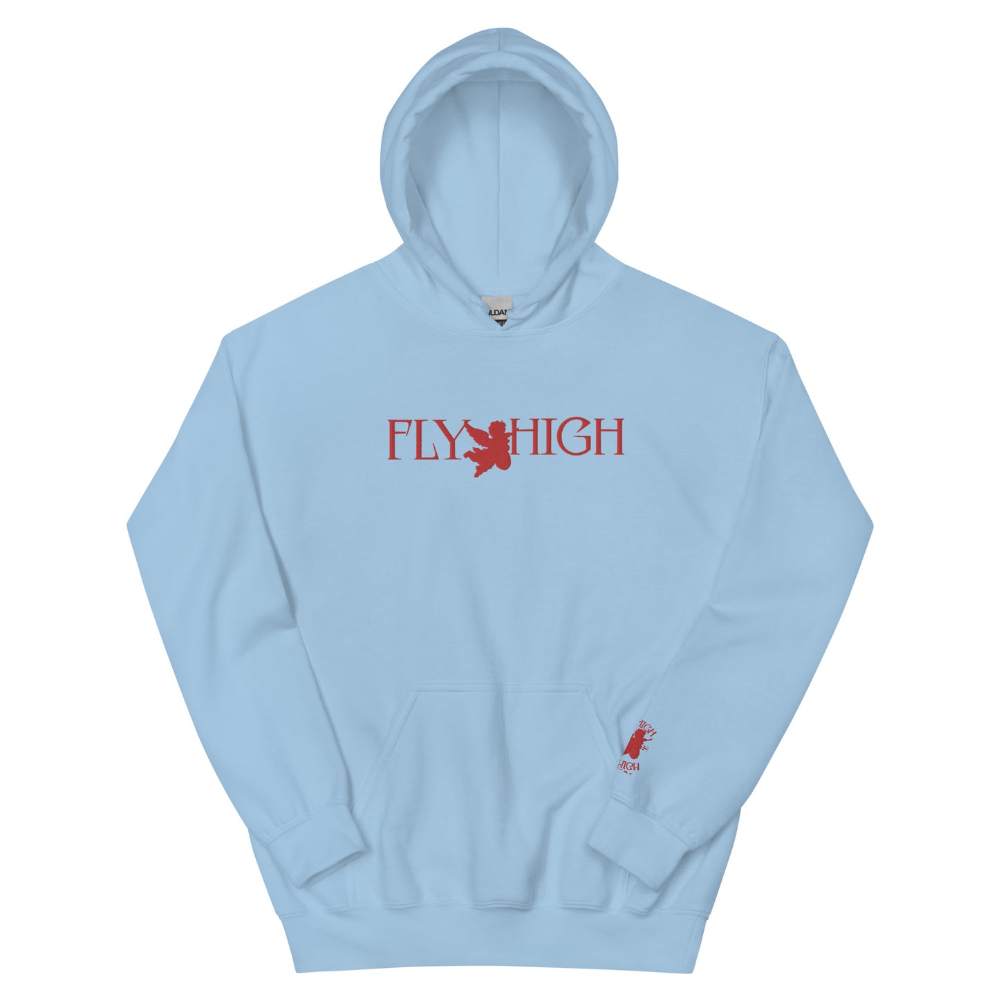 Embroidered Fly High Unisex Hoodie