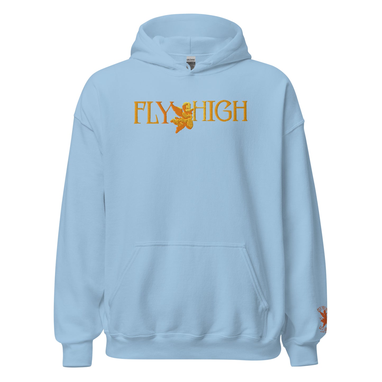 Embroidered Fly High Unisex Hoodie