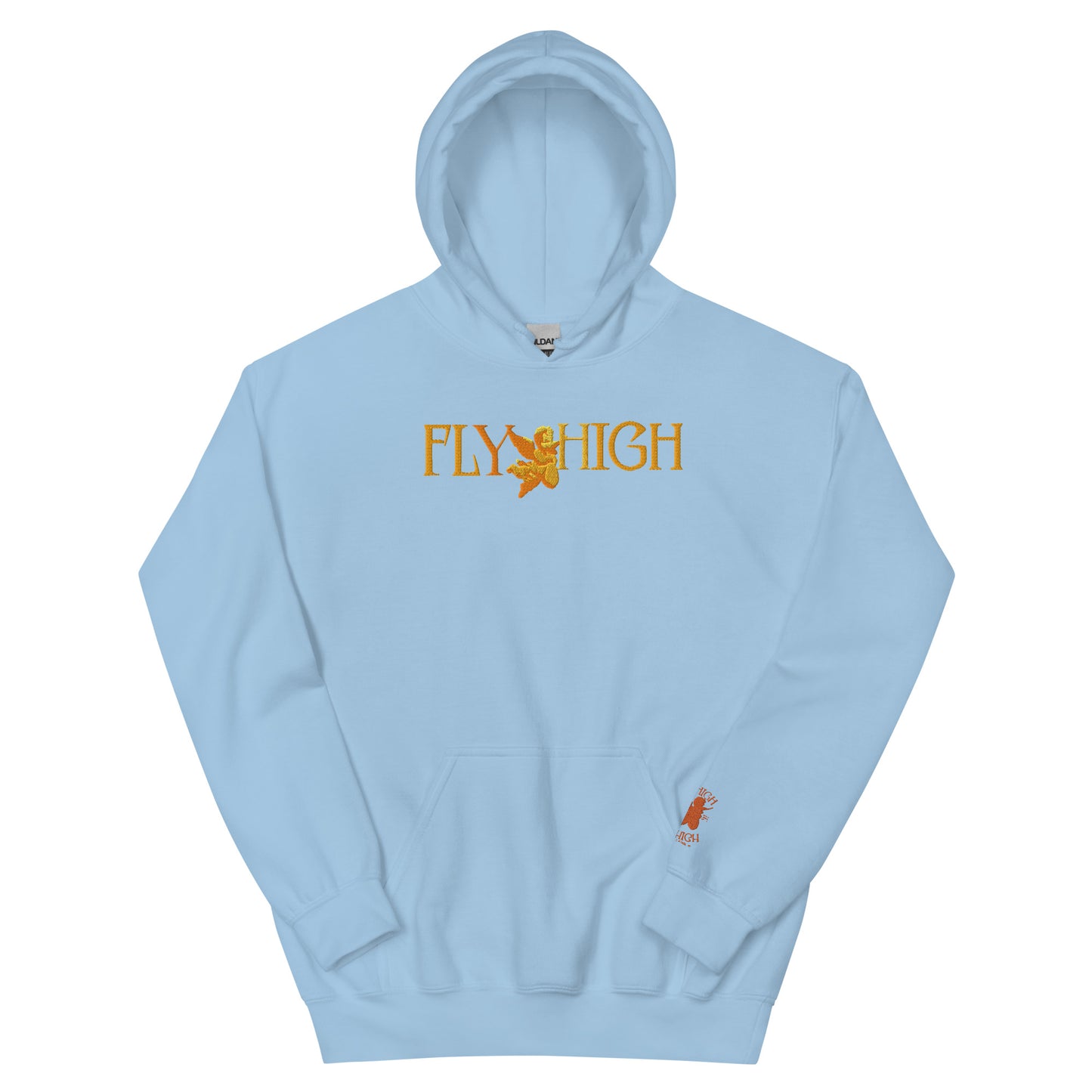 Embroidered Fly High Unisex Hoodie