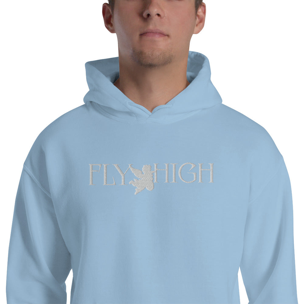 Embroidered Fly High Unisex Hoodie