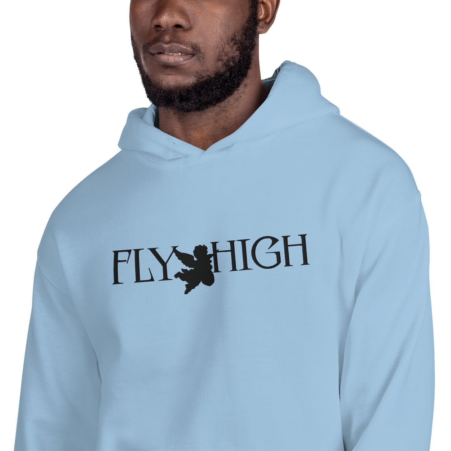 Embroidered Fly High Unisex Hoodie