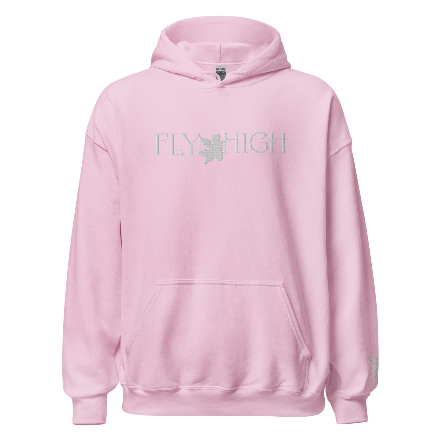 Embroidered Fly High Unisex Hoodie