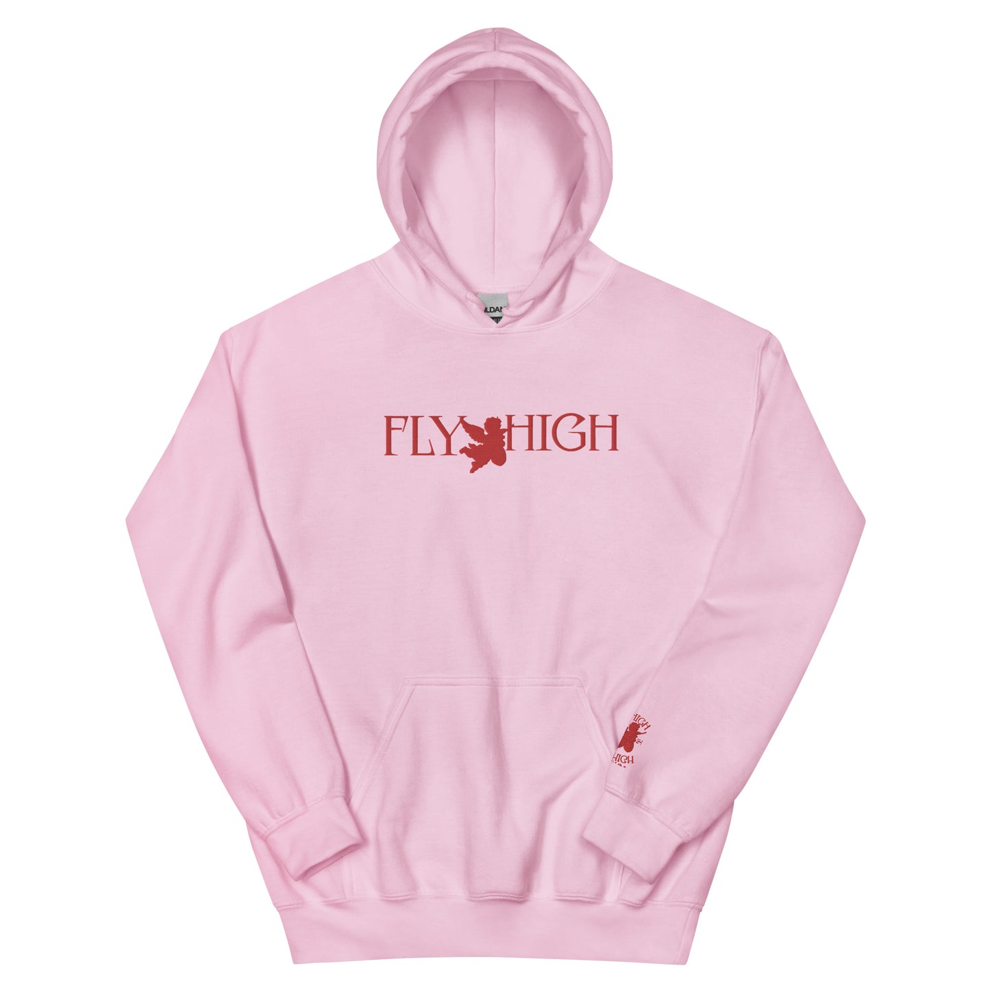 Embroidered Fly High Unisex Hoodie