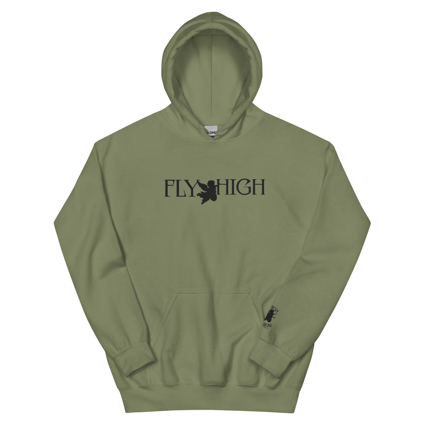 Embroidered Fly High Unisex Hoodie