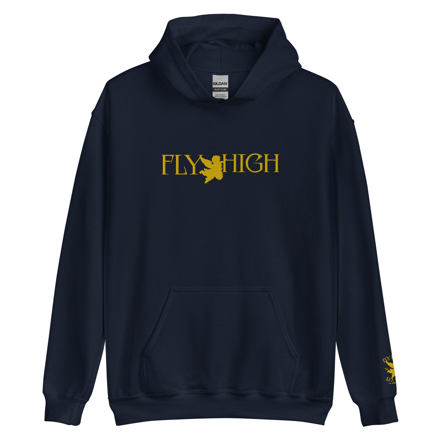 Embroidered Fly High Unisex Hoodie