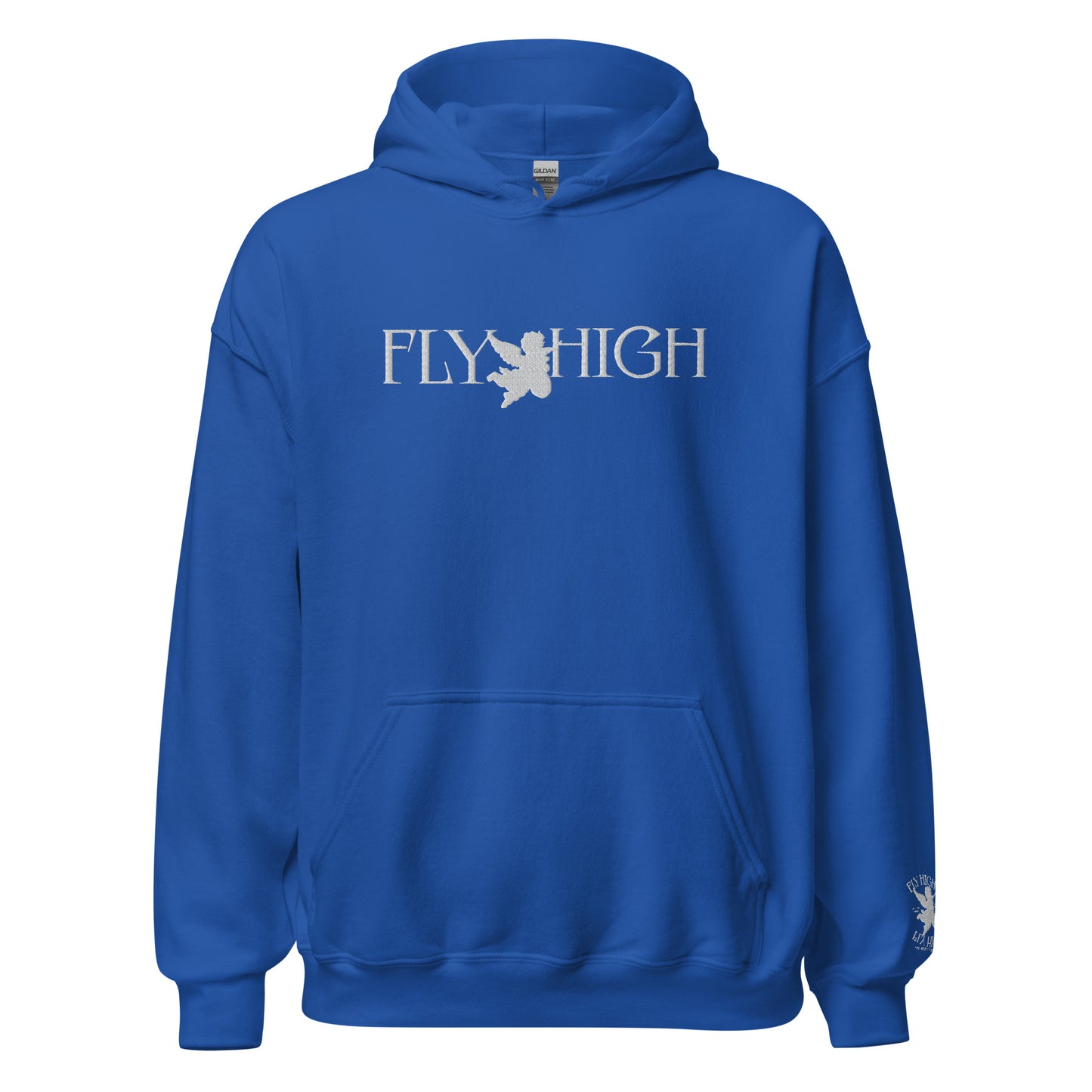 Embroidered Fly High Unisex Hoodie