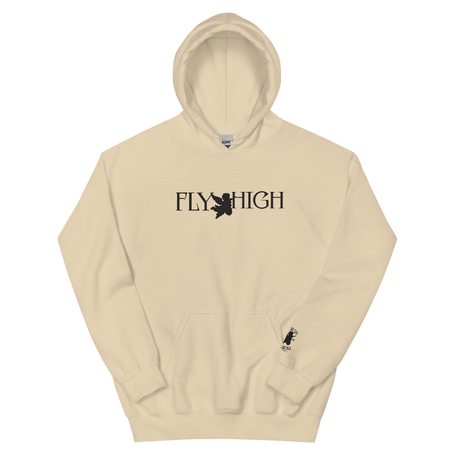 Embroidered Fly High Unisex Hoodie