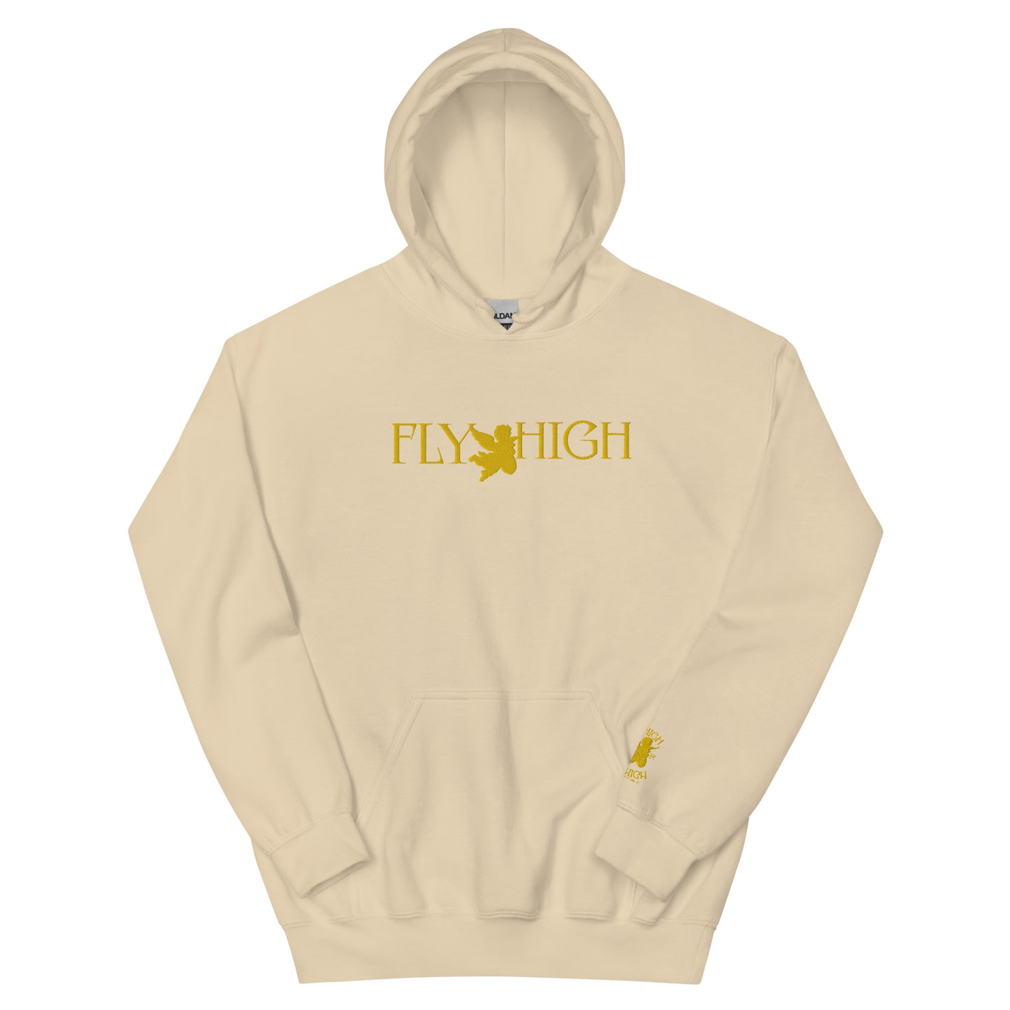 Embroidered Fly High Unisex Hoodie