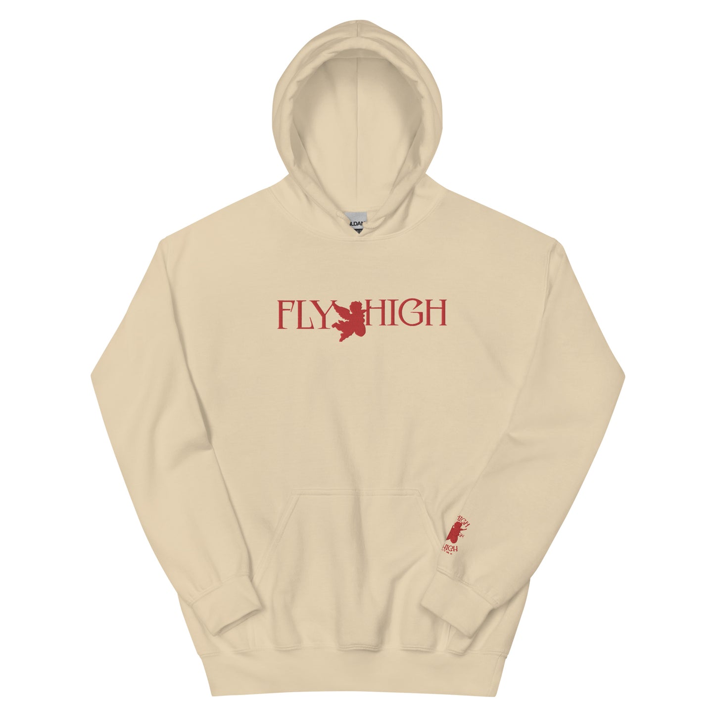 Embroidered Fly High Unisex Hoodie