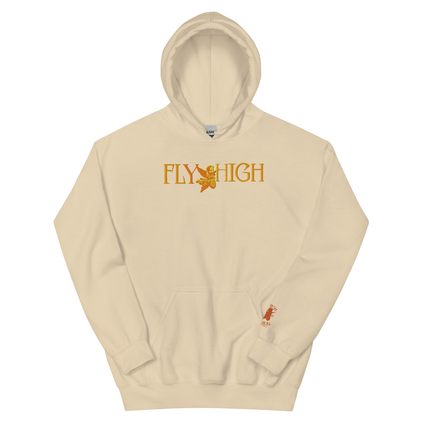 Embroidered Fly High Unisex Hoodie