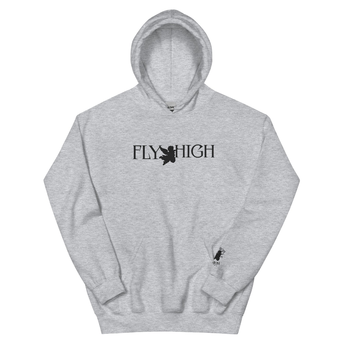 Embroidered Fly High Unisex Hoodie