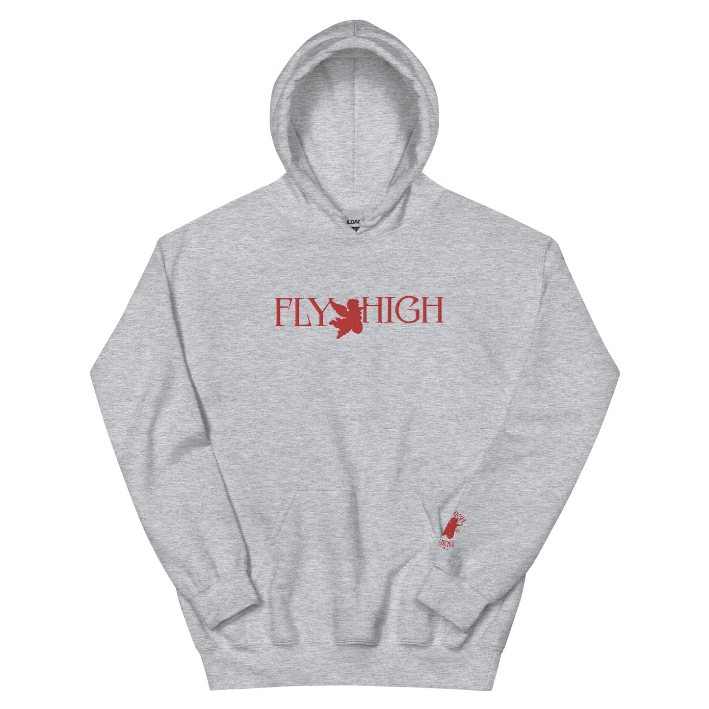 Embroidered Fly High Unisex Hoodie