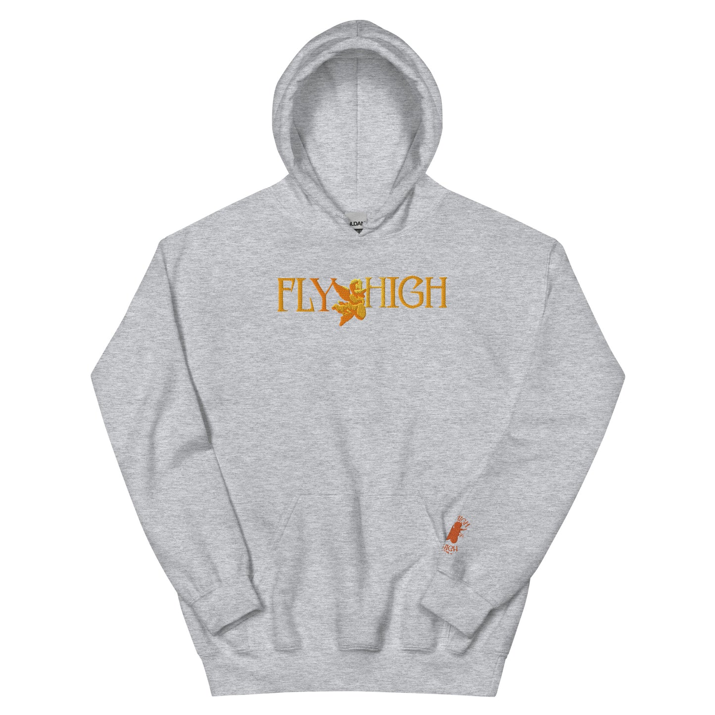 Embroidered Fly High Unisex Hoodie