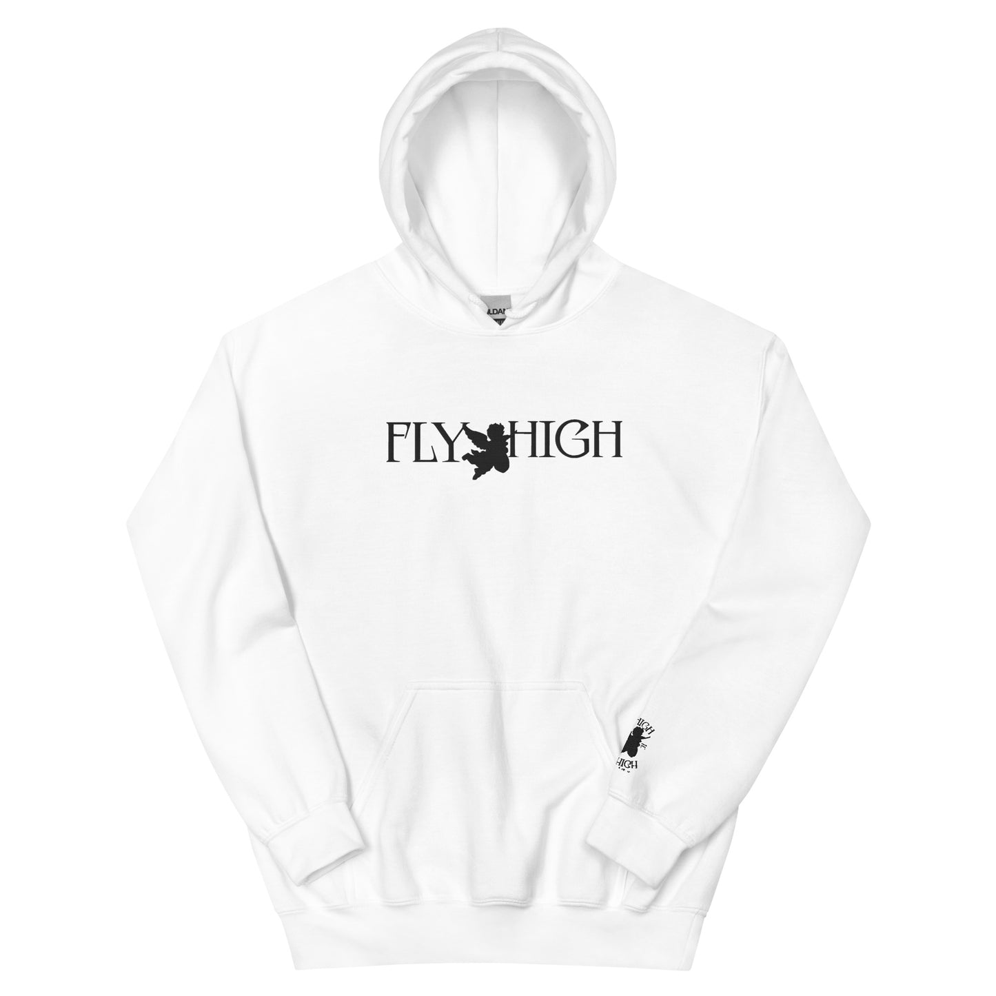 Embroidered Fly High Unisex Hoodie