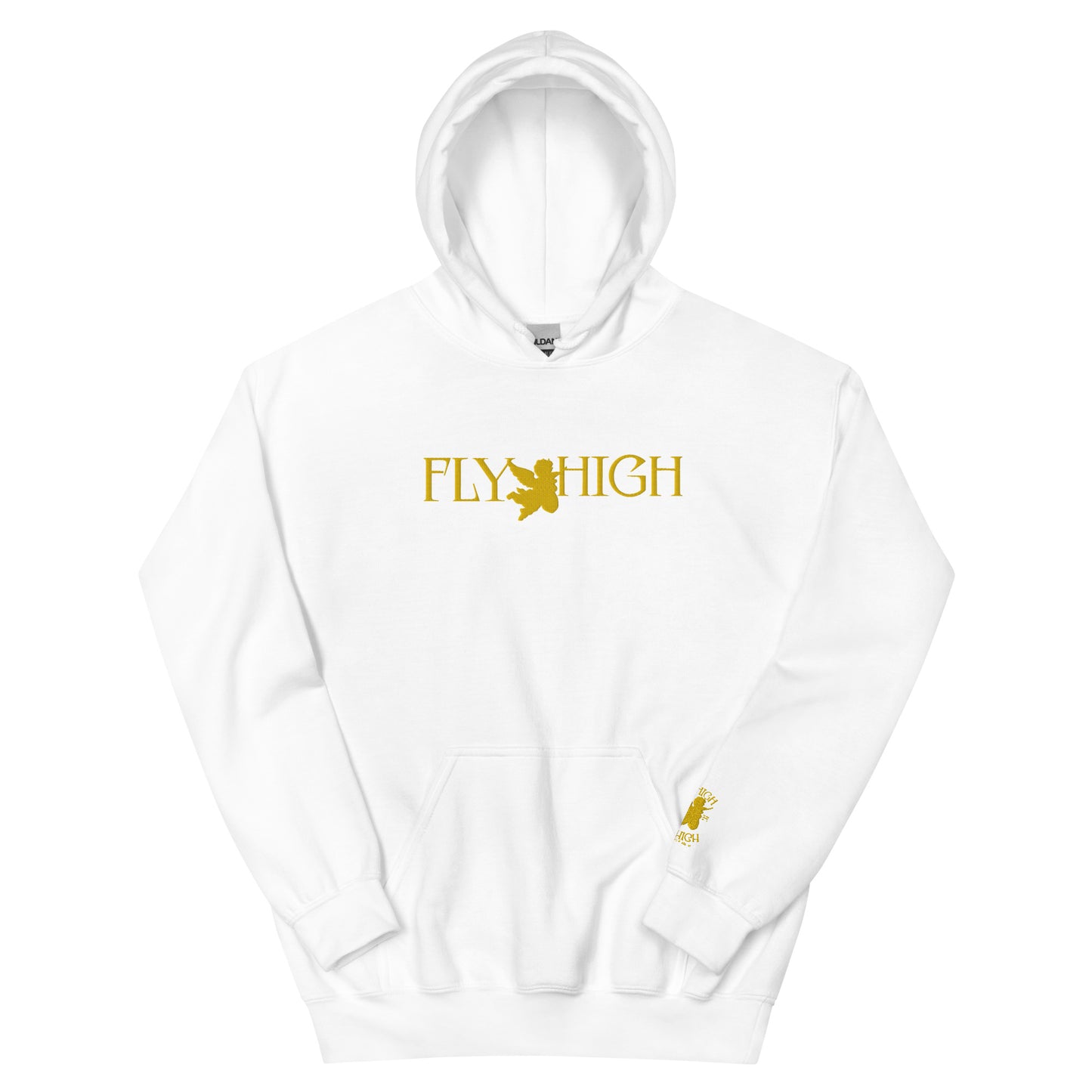 Embroidered Fly High Unisex Hoodie