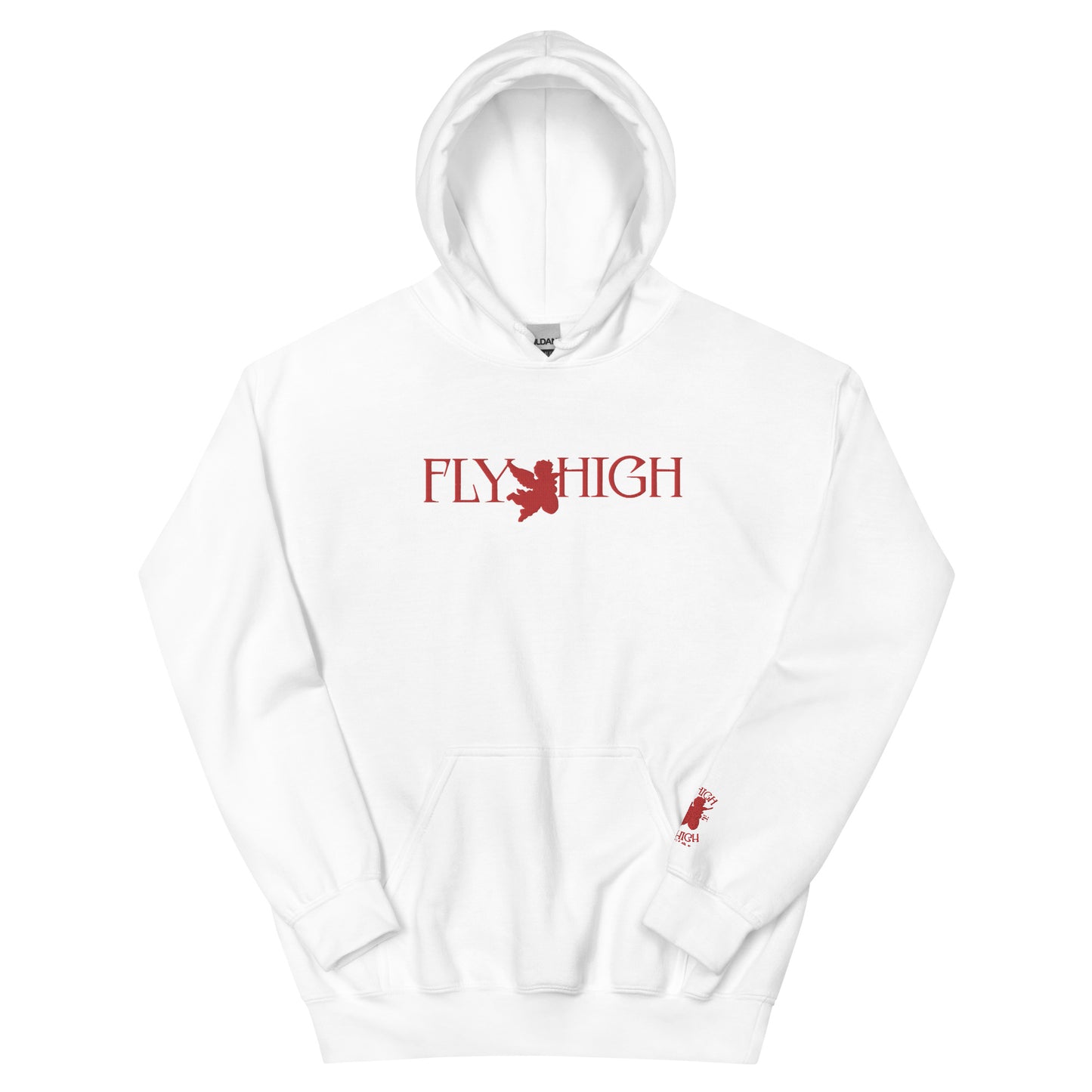 Embroidered Fly High Unisex Hoodie