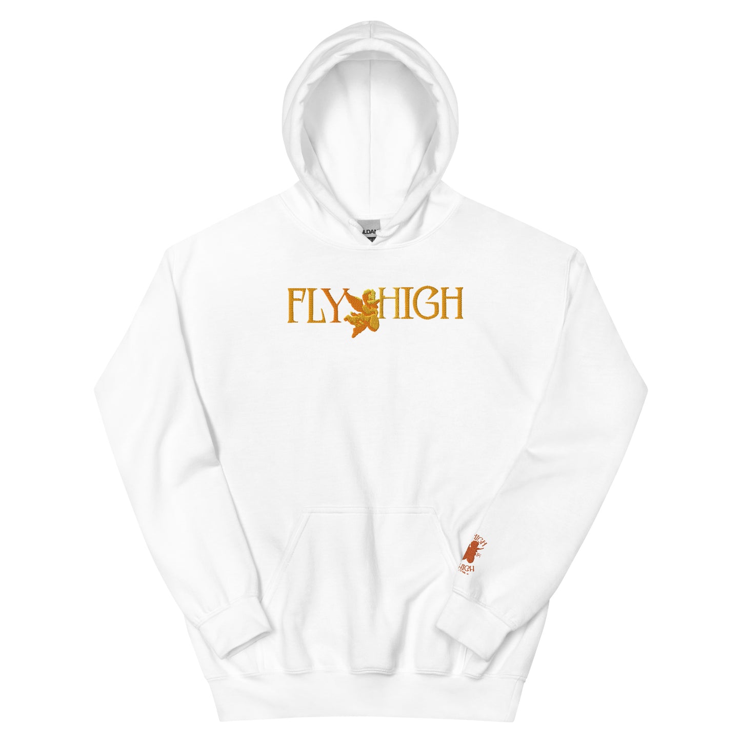 Embroidered Fly High Unisex Hoodie