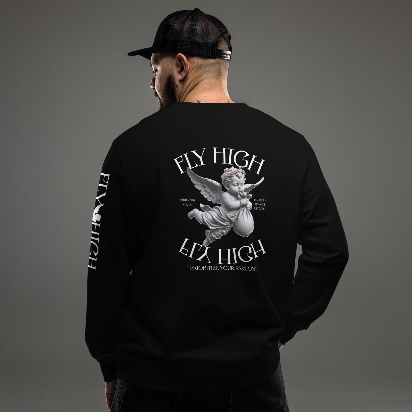 Fly High Unisex organic sweatshirt