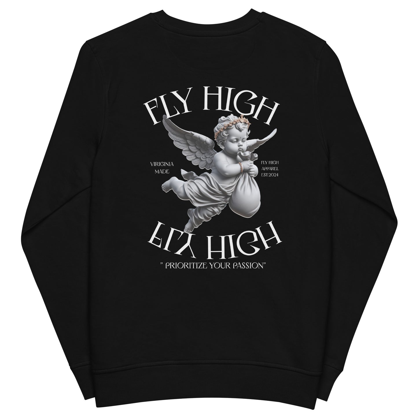 Fly High Unisex organic sweatshirt