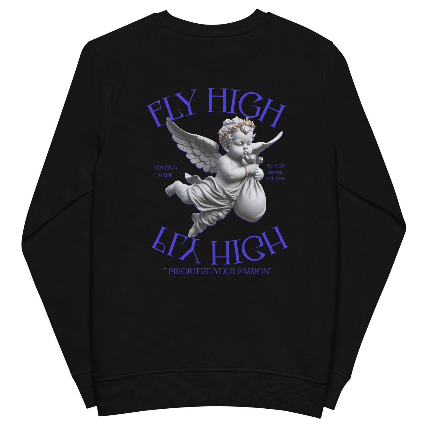 Fly High Unisex organic sweatshirt