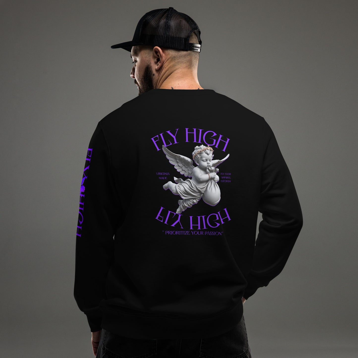 Fly High Unisex organic sweatshirt