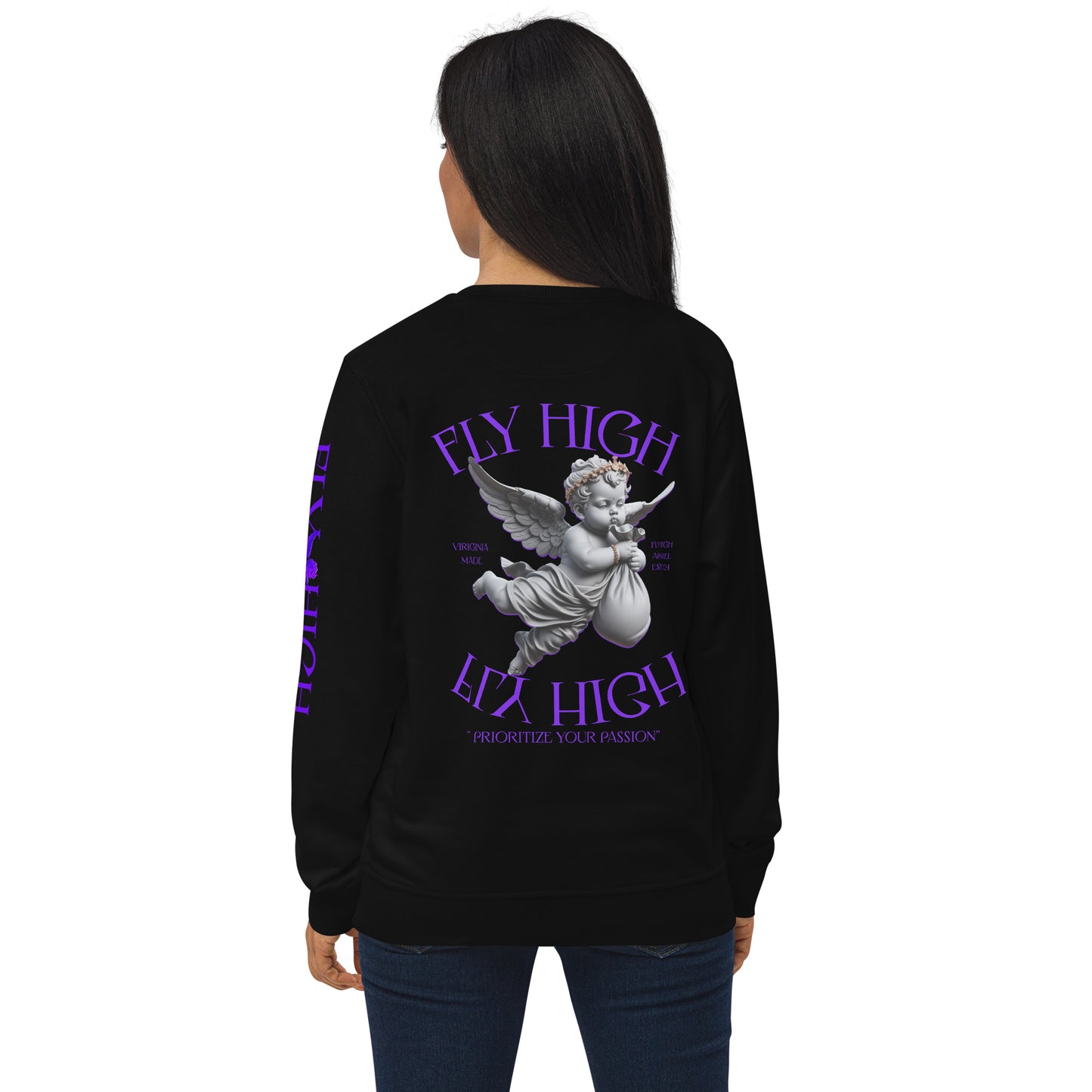 Fly High Unisex organic sweatshirt