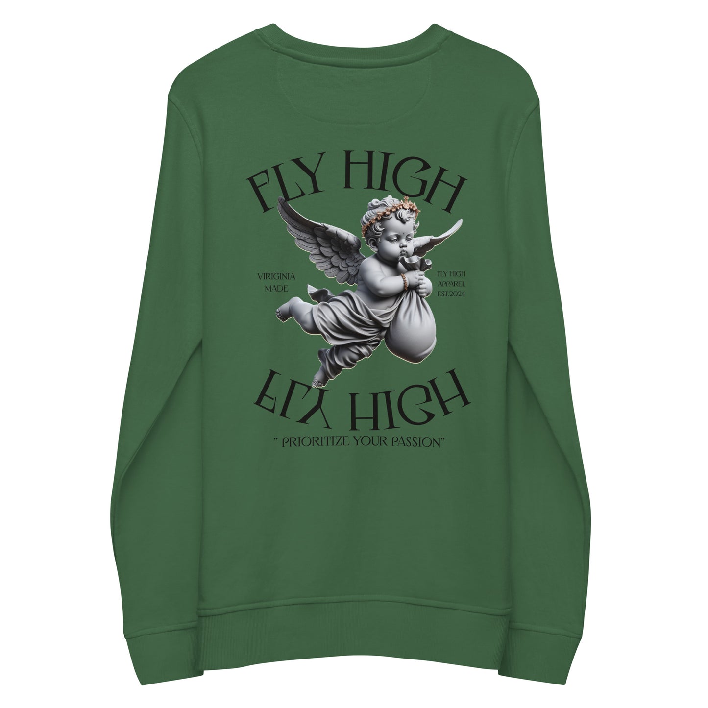 Fly High Unisex organic sweatshirt