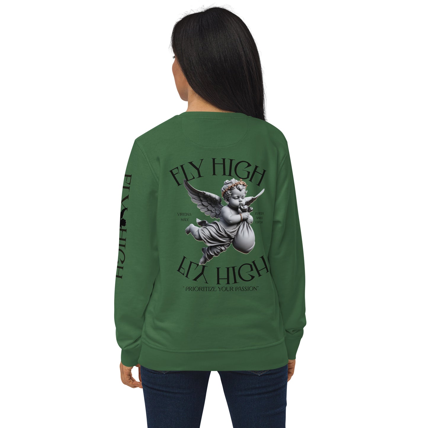 Fly High Unisex organic sweatshirt