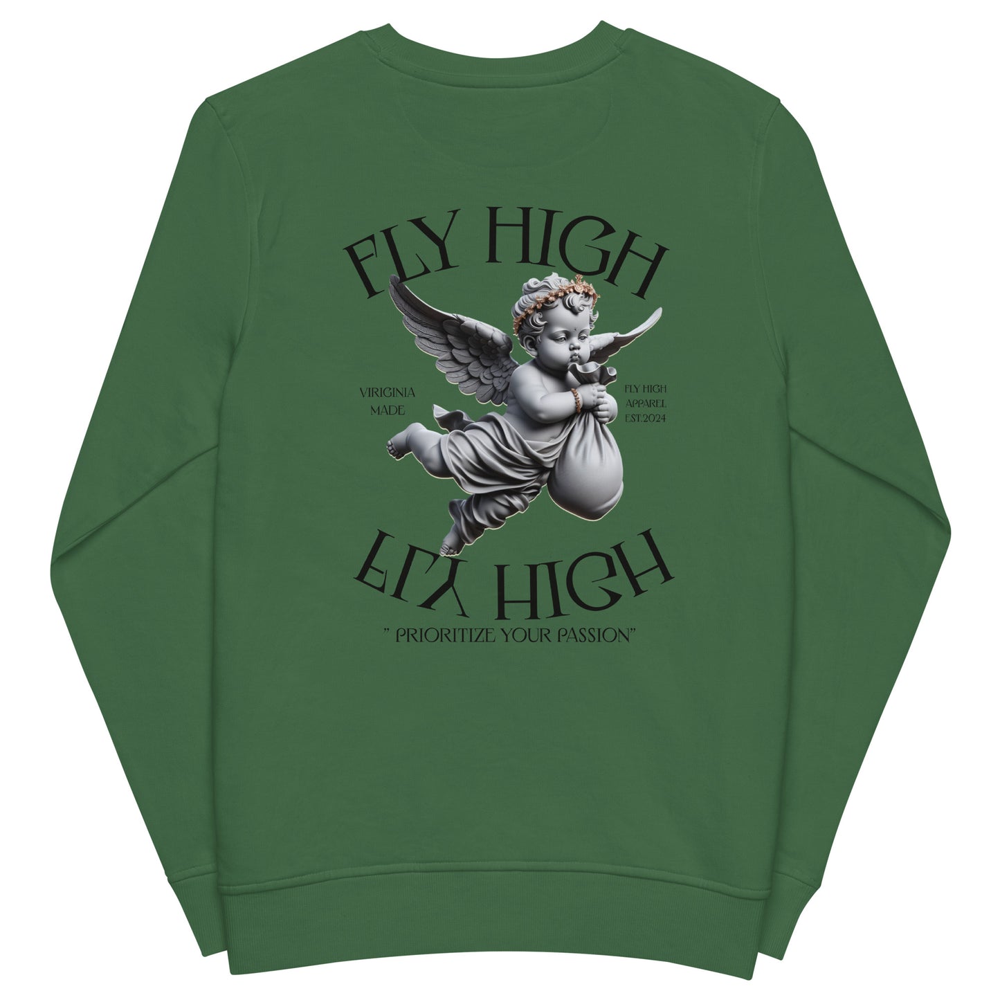 Fly High Unisex organic sweatshirt