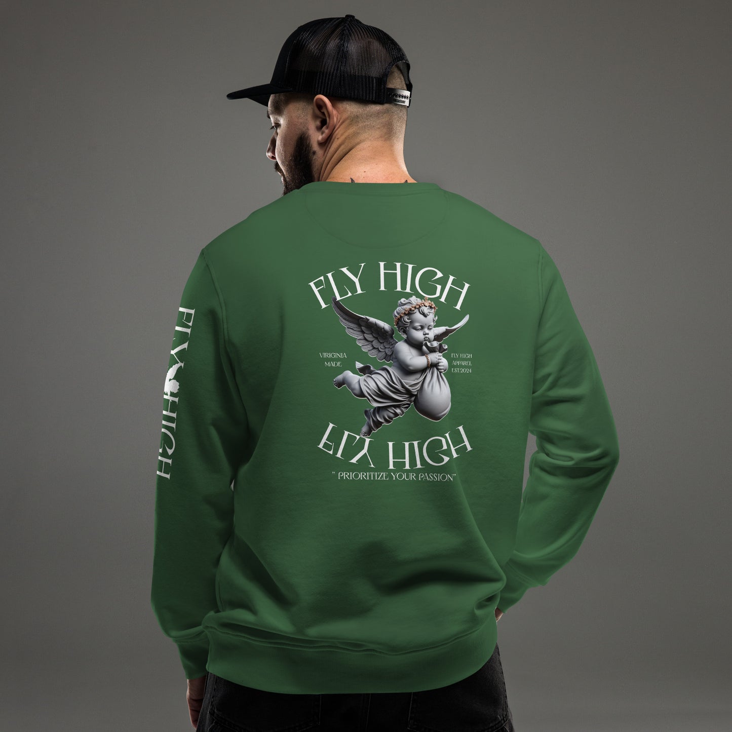 Fly High Unisex organic sweatshirt