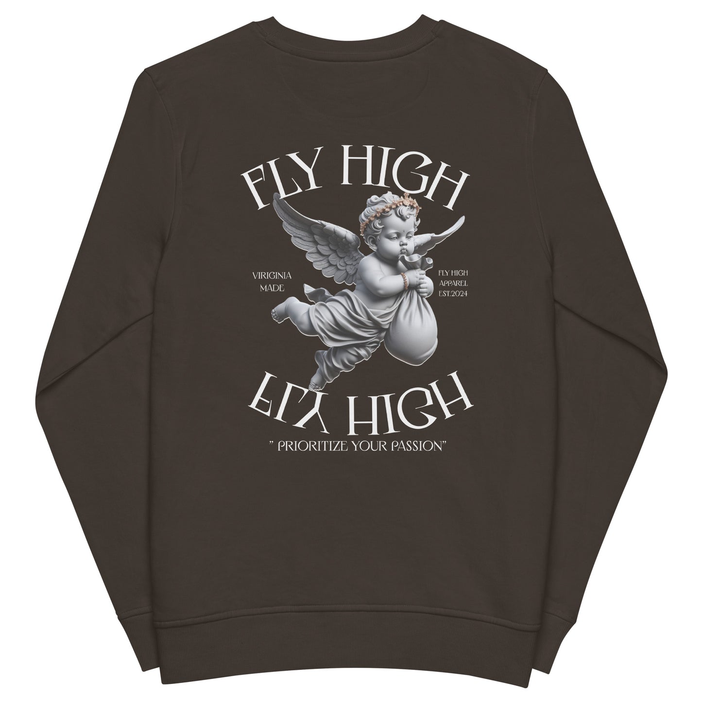 Fly High Unisex organic sweatshirt